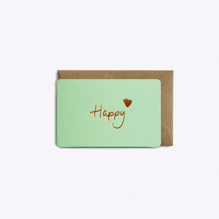 Mini Carte Happy - Menthe