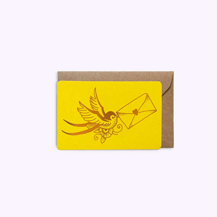 Mini Carte Love Letter - Jaune