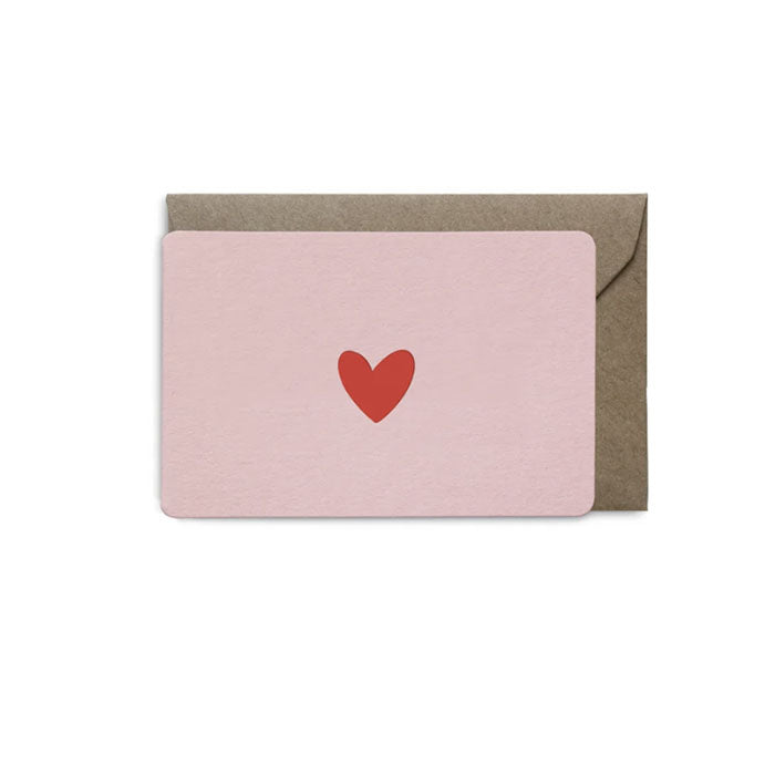 Mini Carte Petit coeur - rose