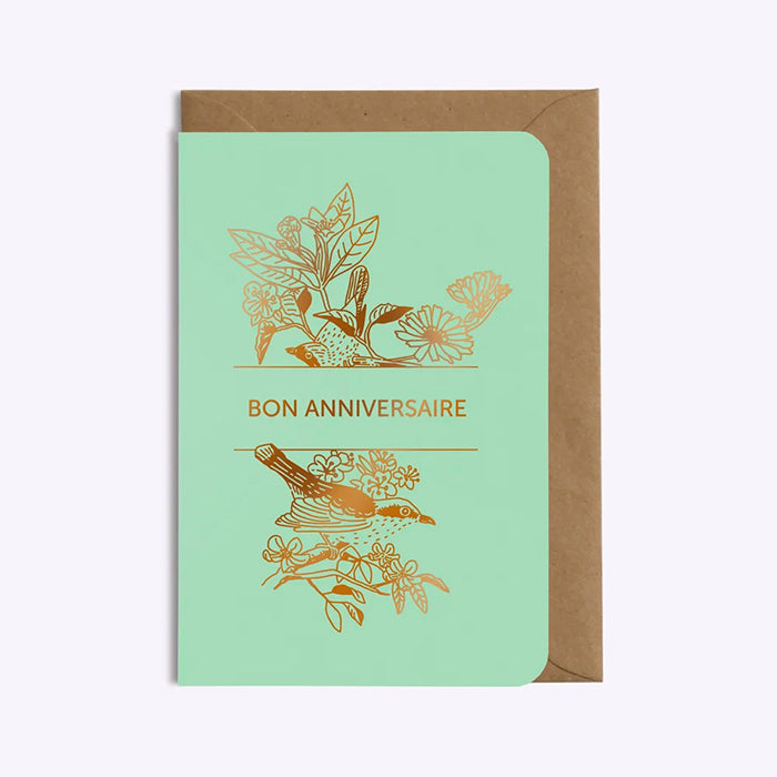Carte Anniversaire - Oiseaux