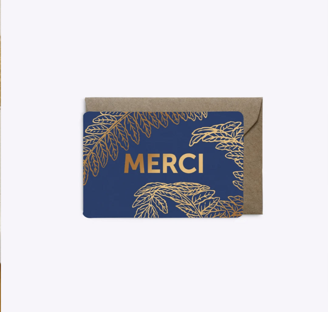 Mini Carte Merci - Fougère marine