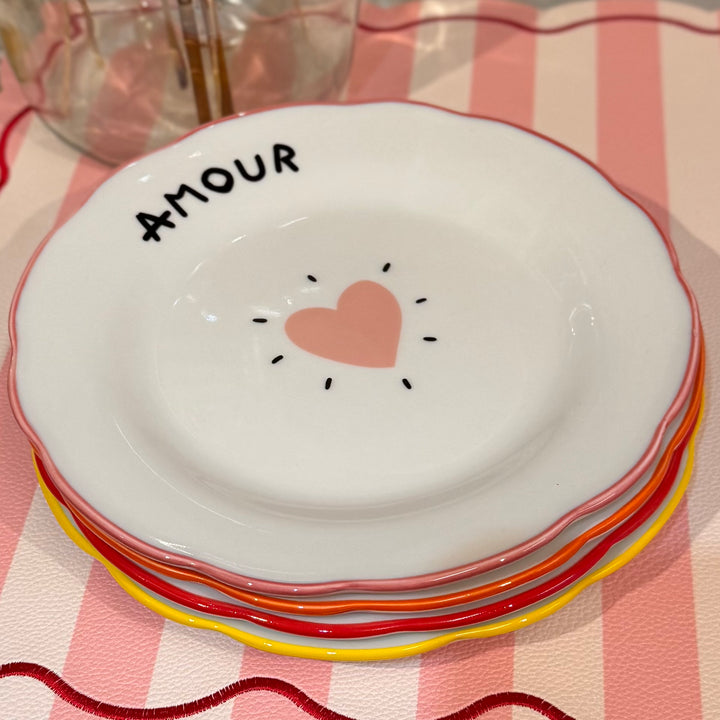Assiettes à dessert - Coeur