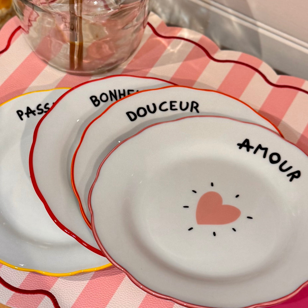 Assiettes à dessert - Coeur