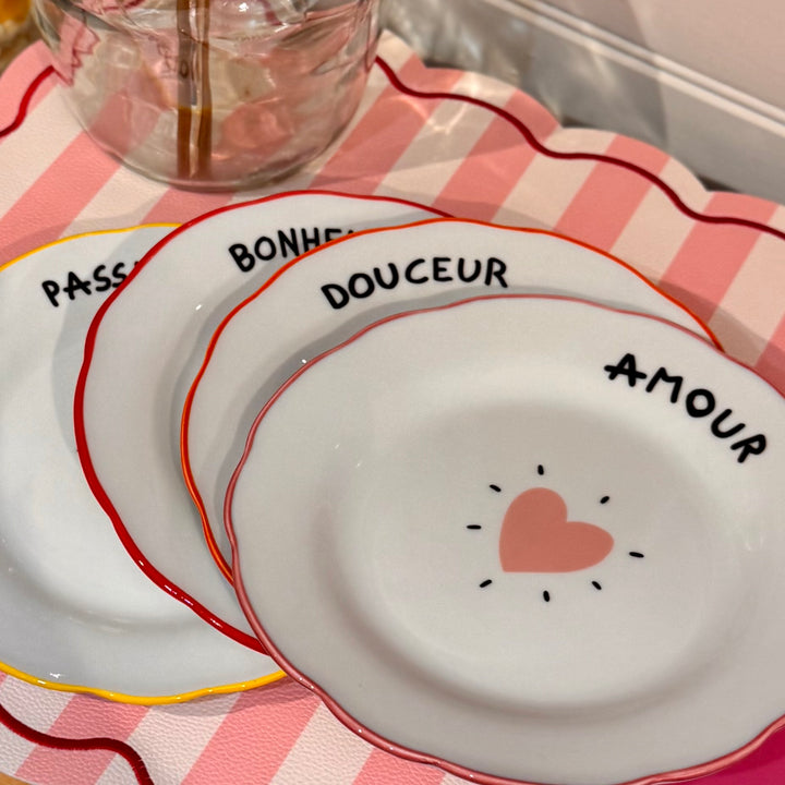 Assiettes à dessert - Coeur