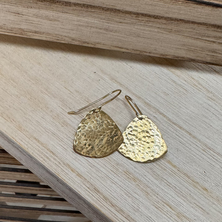 Boucles d'oreilles laiton - MARTELÉ