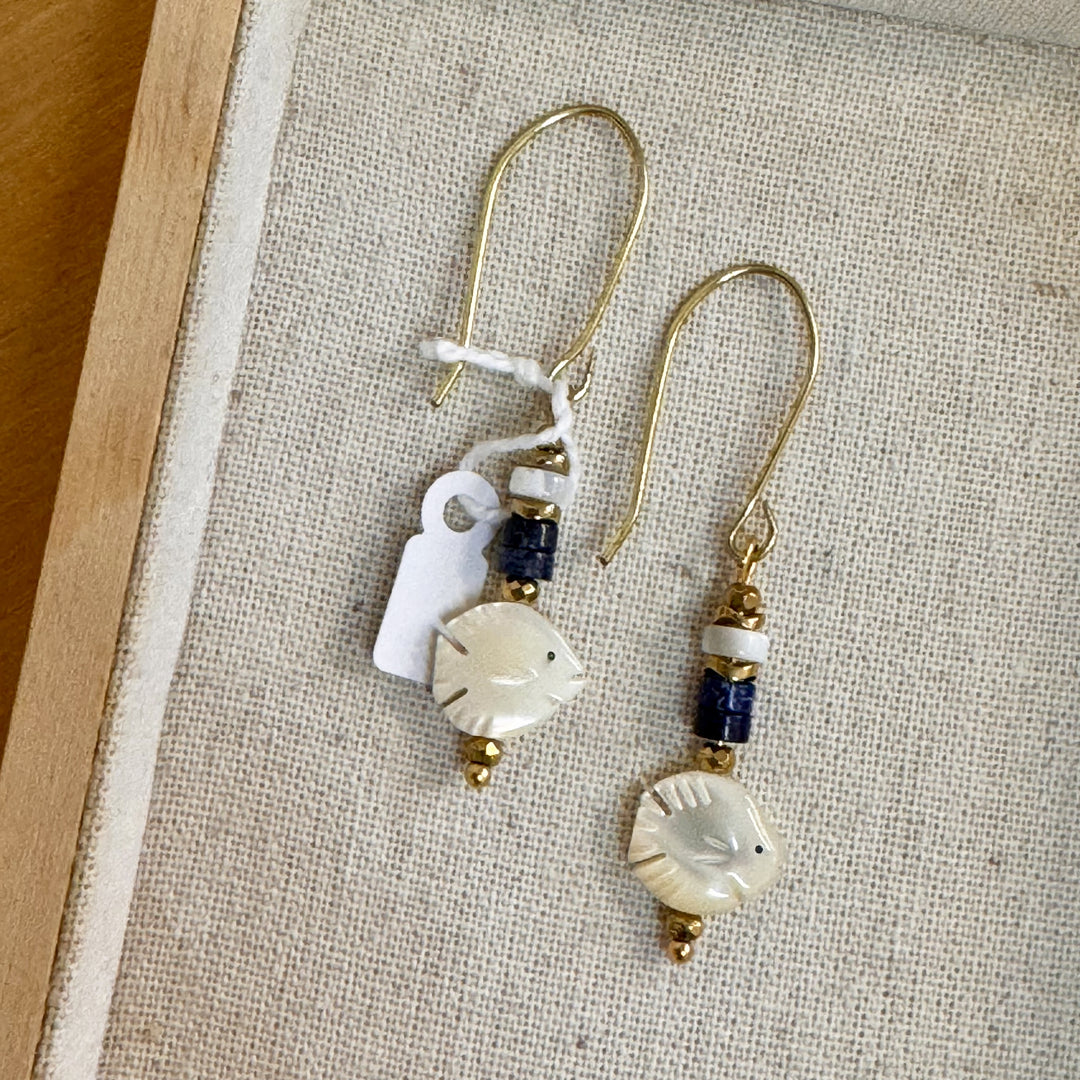 Boucles d'oreilles poissons - RIVIERA