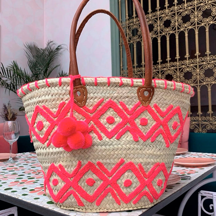 Panier Fluo - rose