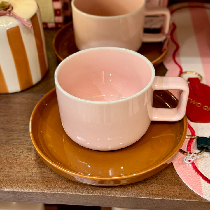 Tasse Chic - Rose & brun