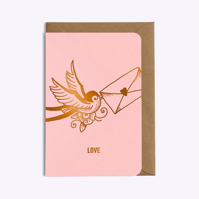 Carte Love Letter - rose
