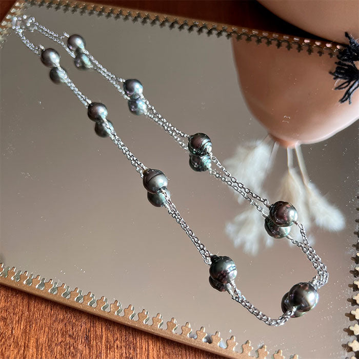 Collier Perles Cerclées