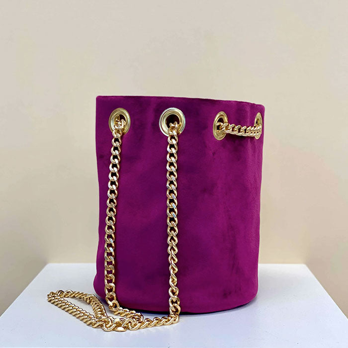 Sac Seau velours Prune