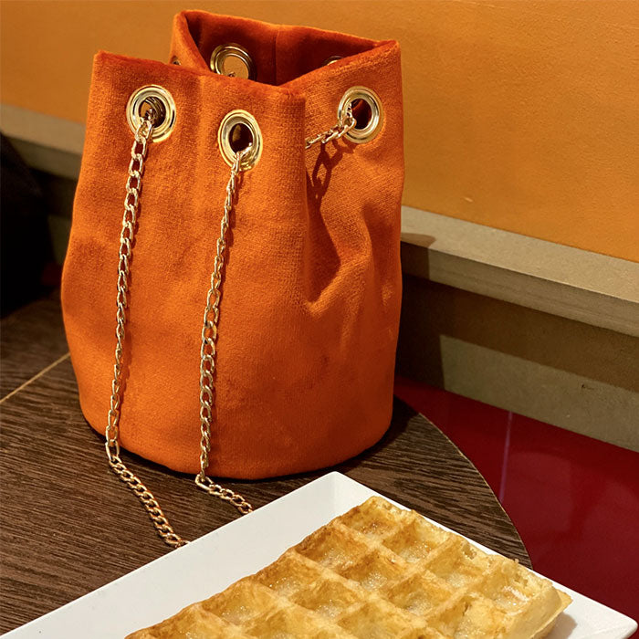 Sac Seau velours Orange