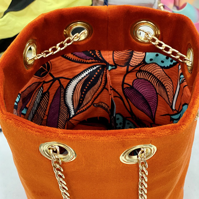 Sac Seau velours Orange
