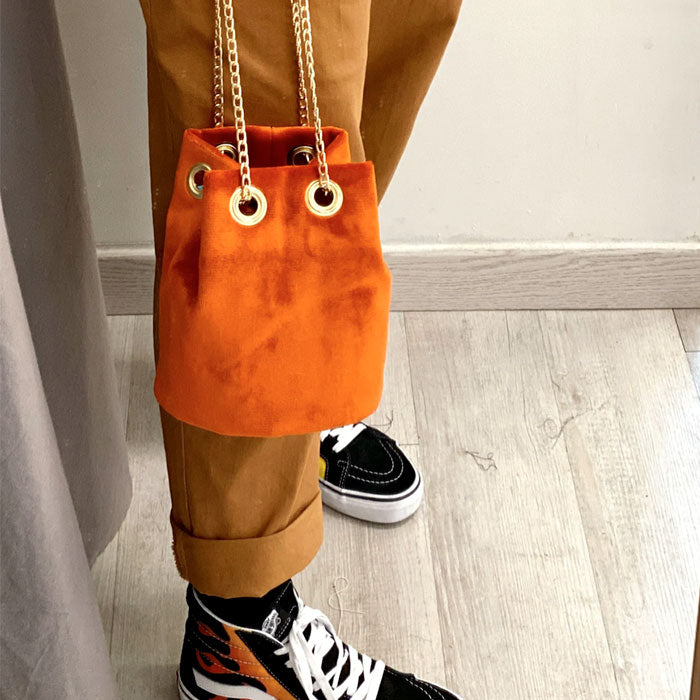 Sac Seau velours Orange