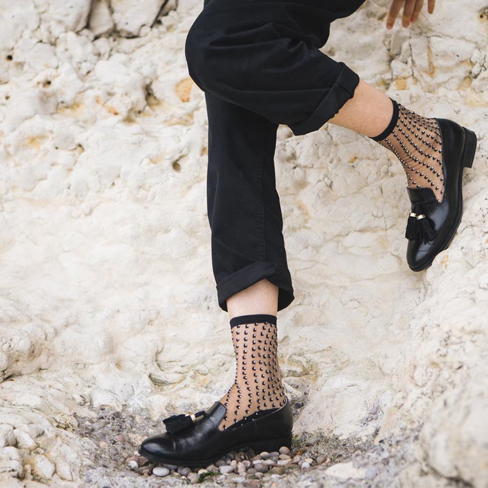 Chaussettes Crescent Dunes Black